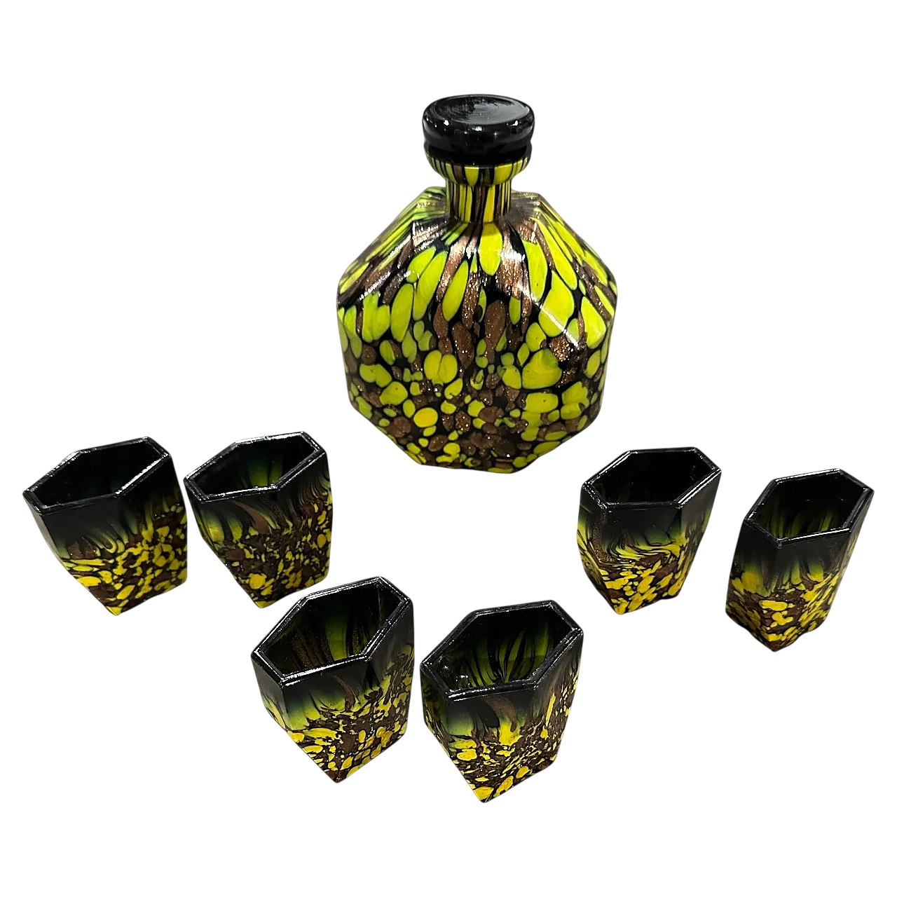 Set di rosoli in vetro di Murano Art Deco, anni '40 12