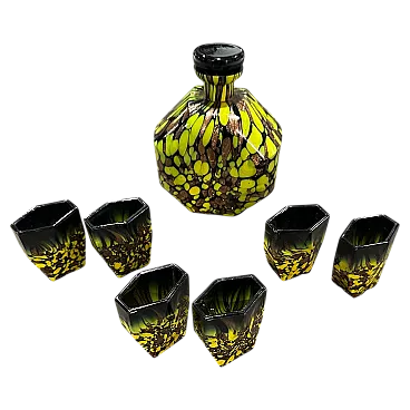 Set di rosoli in vetro di Murano Art Deco, anni '40