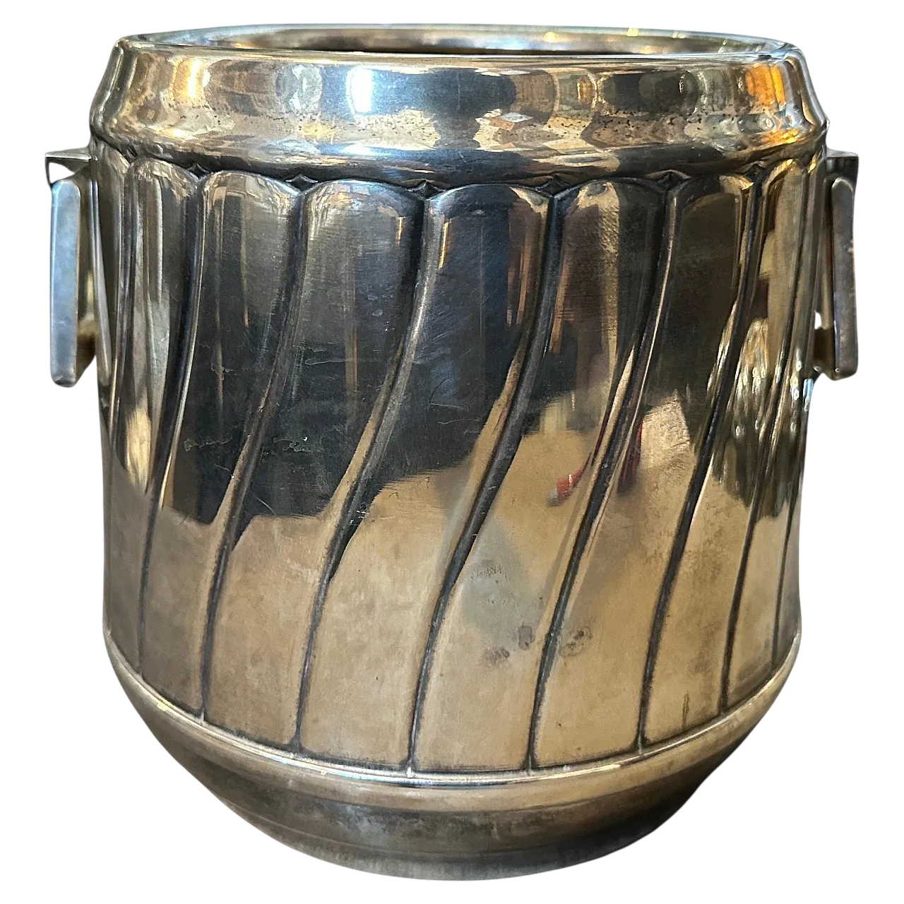 Silver plated wine cooler by Calegaro, 1980s 12