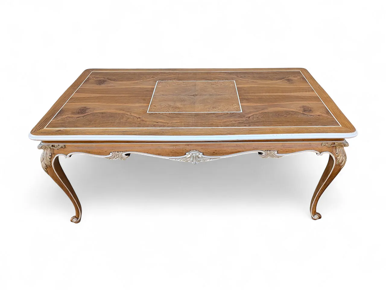 Tavolo da soggiorno in noce, anni '70 6