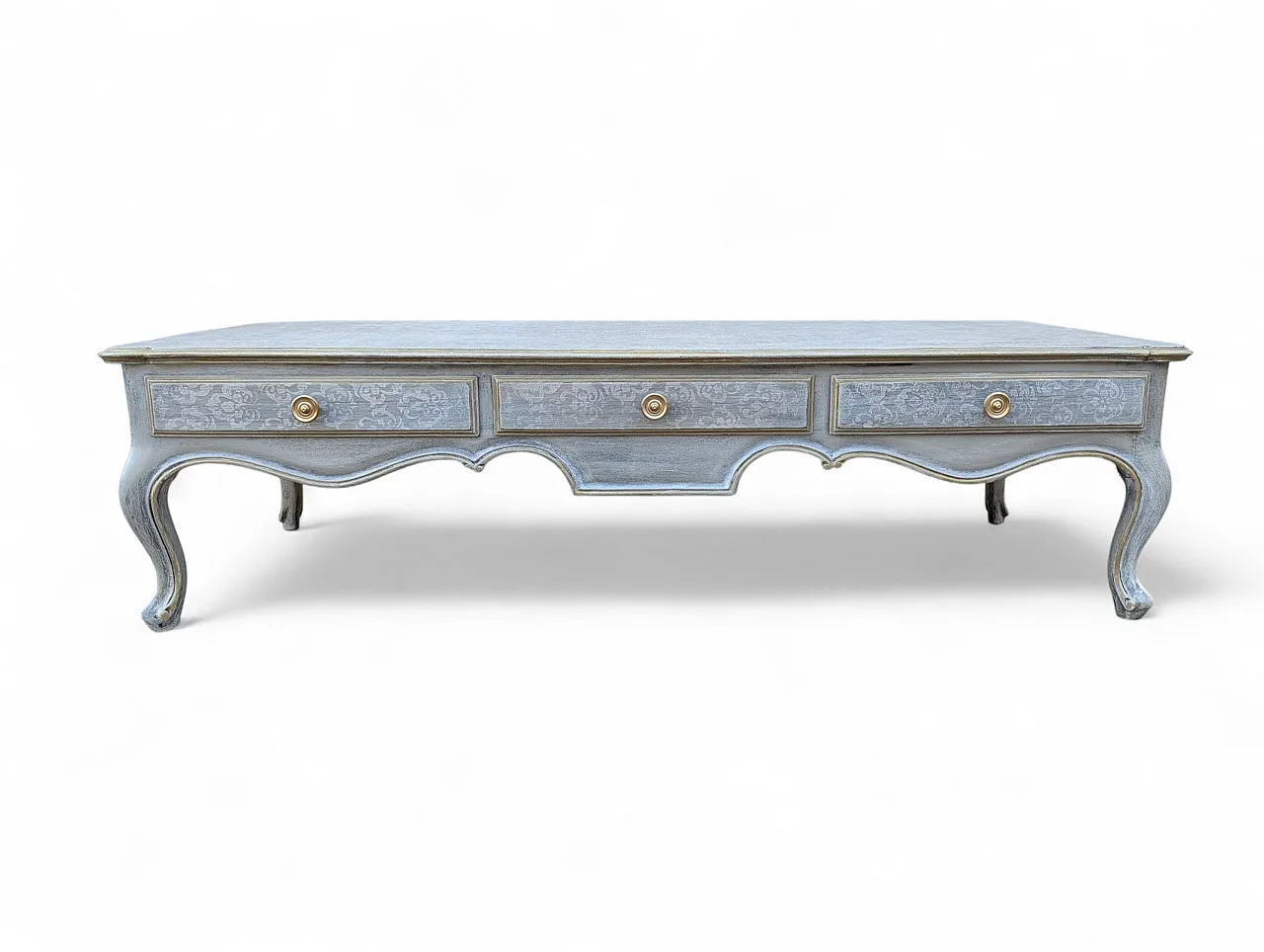 Tavolino da salotto in noce in stile classico francese anni 70 1