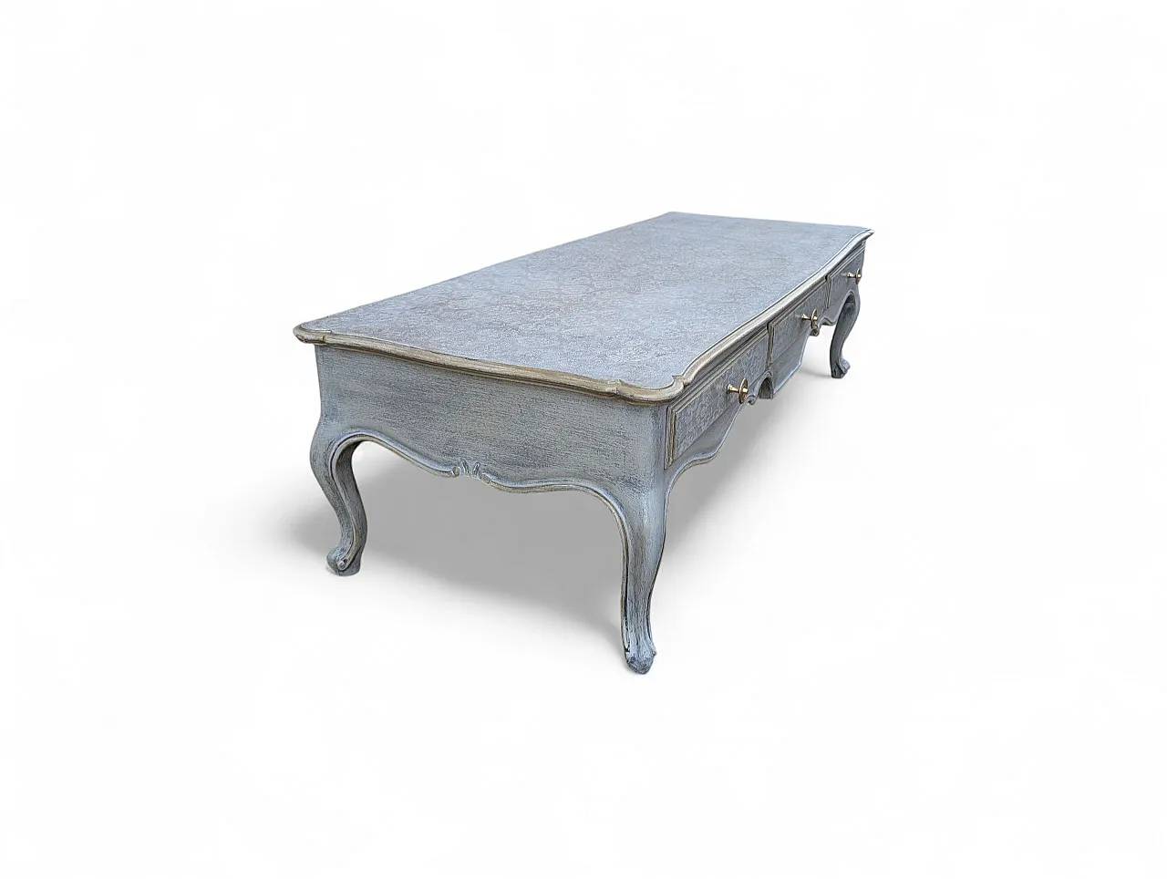 Tavolino da salotto in noce in stile classico francese anni 70 4