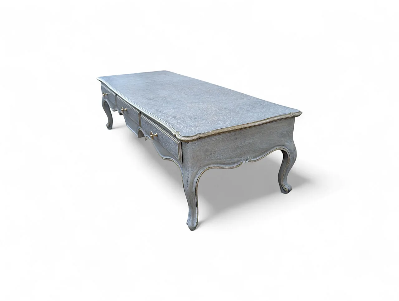 Tavolino da salotto in noce in stile classico francese anni 70 5