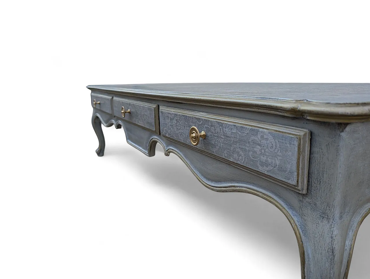 Tavolino da salotto in noce in stile classico francese anni 70 7