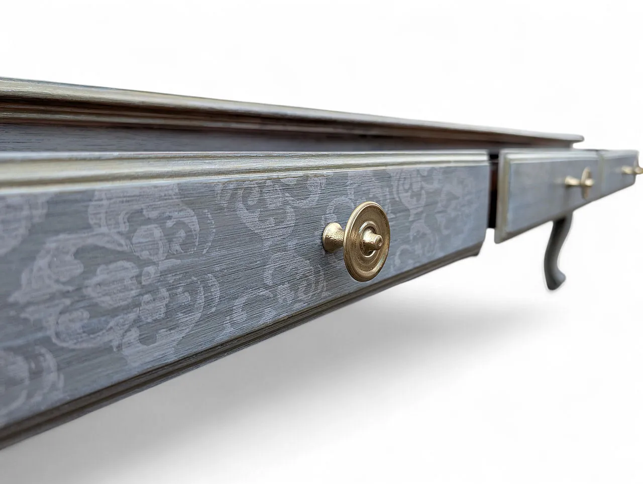 Tavolino da salotto in noce in stile classico francese anni 70 15