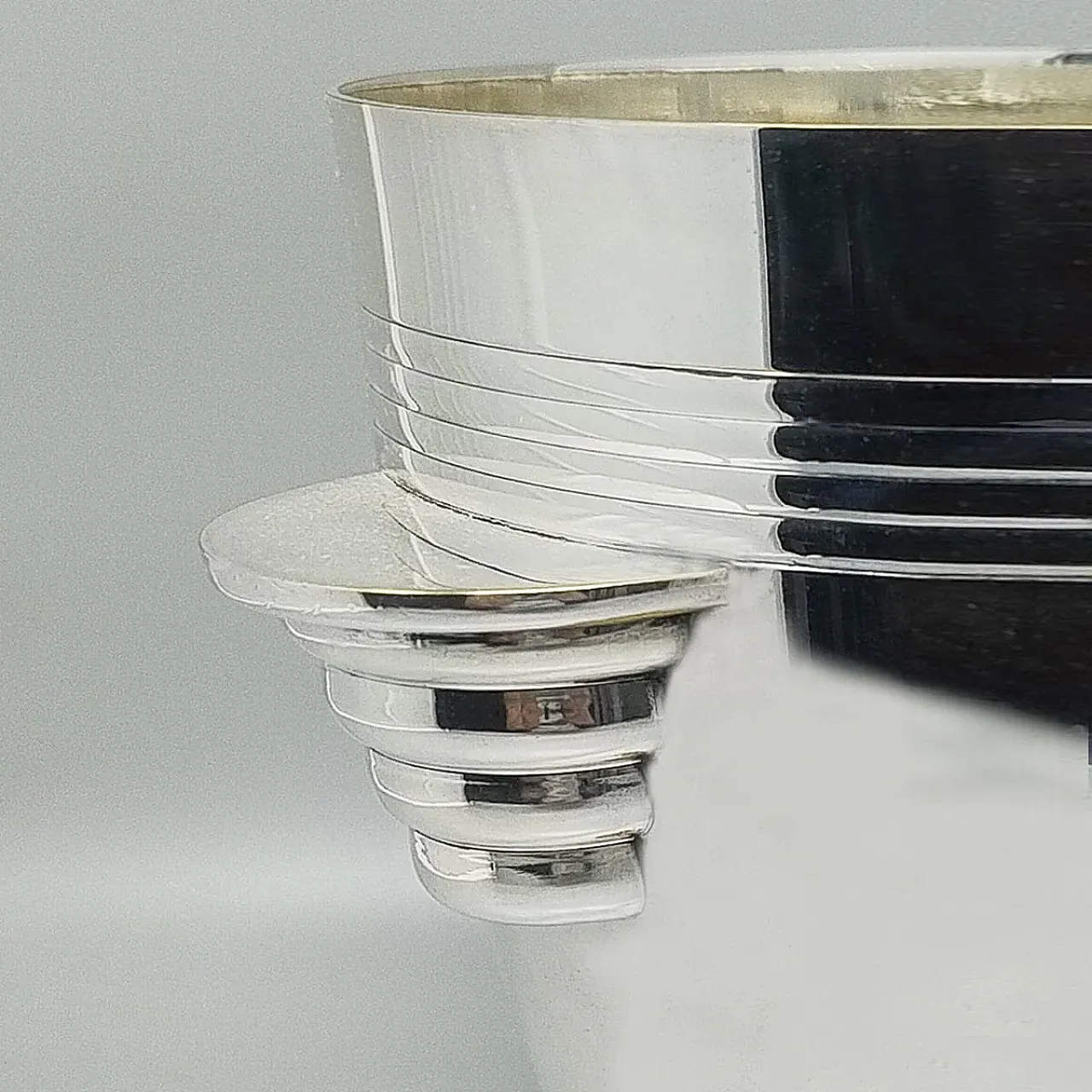Ice bucket by Vuillermet in silver plated, 1930s 3