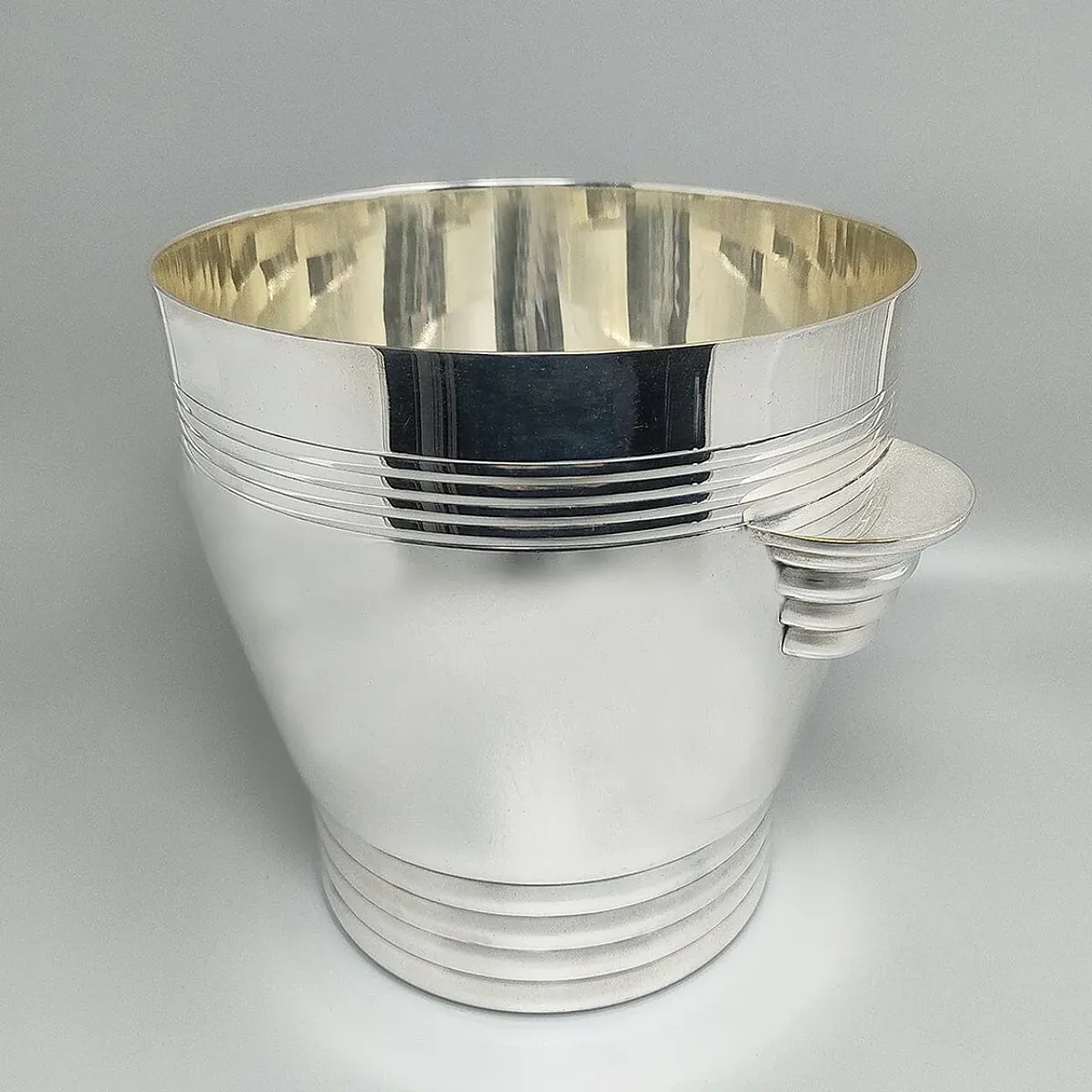 Ice bucket by Vuillermet in silver plated, 1930s 4