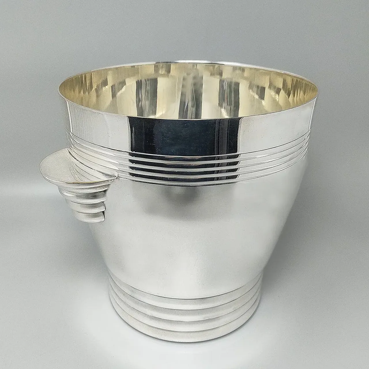 Ice bucket by Vuillermet in silver plated, 1930s 5