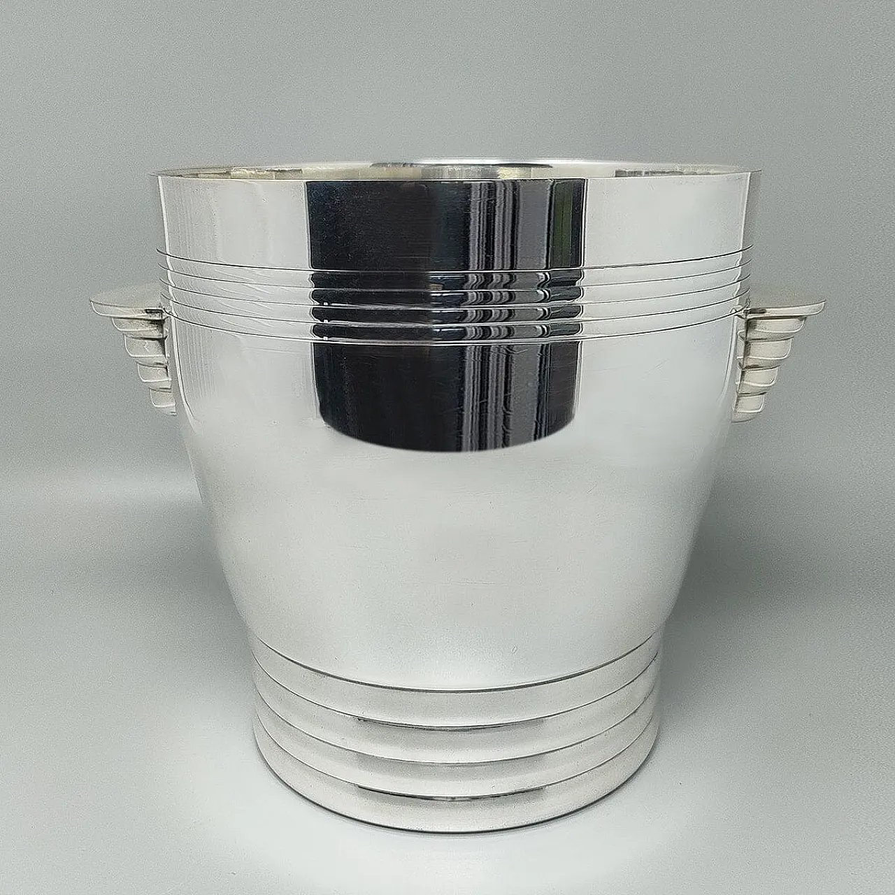 Ice bucket by Vuillermet in silver plated, 1930s 6