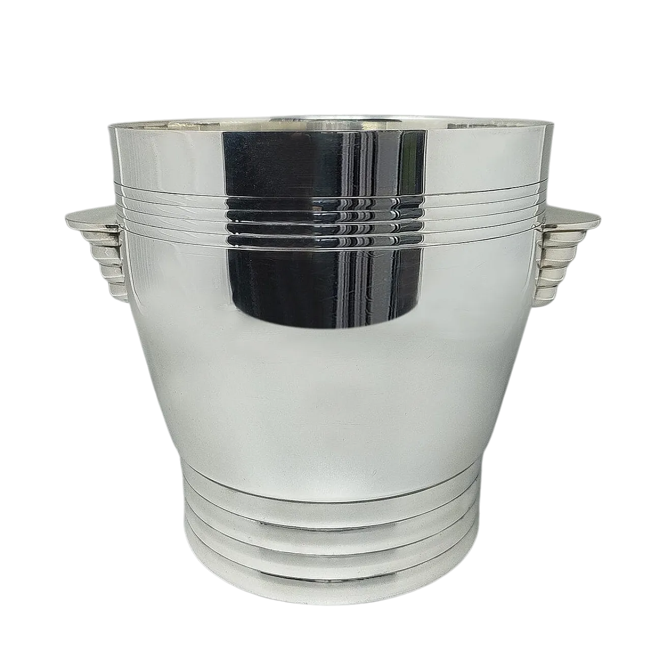 Ice bucket by Vuillermet in silver plated, 1930s 7