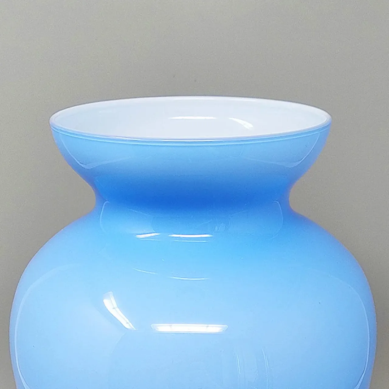 Blue jackated vase in Murano glass, 1960s 3