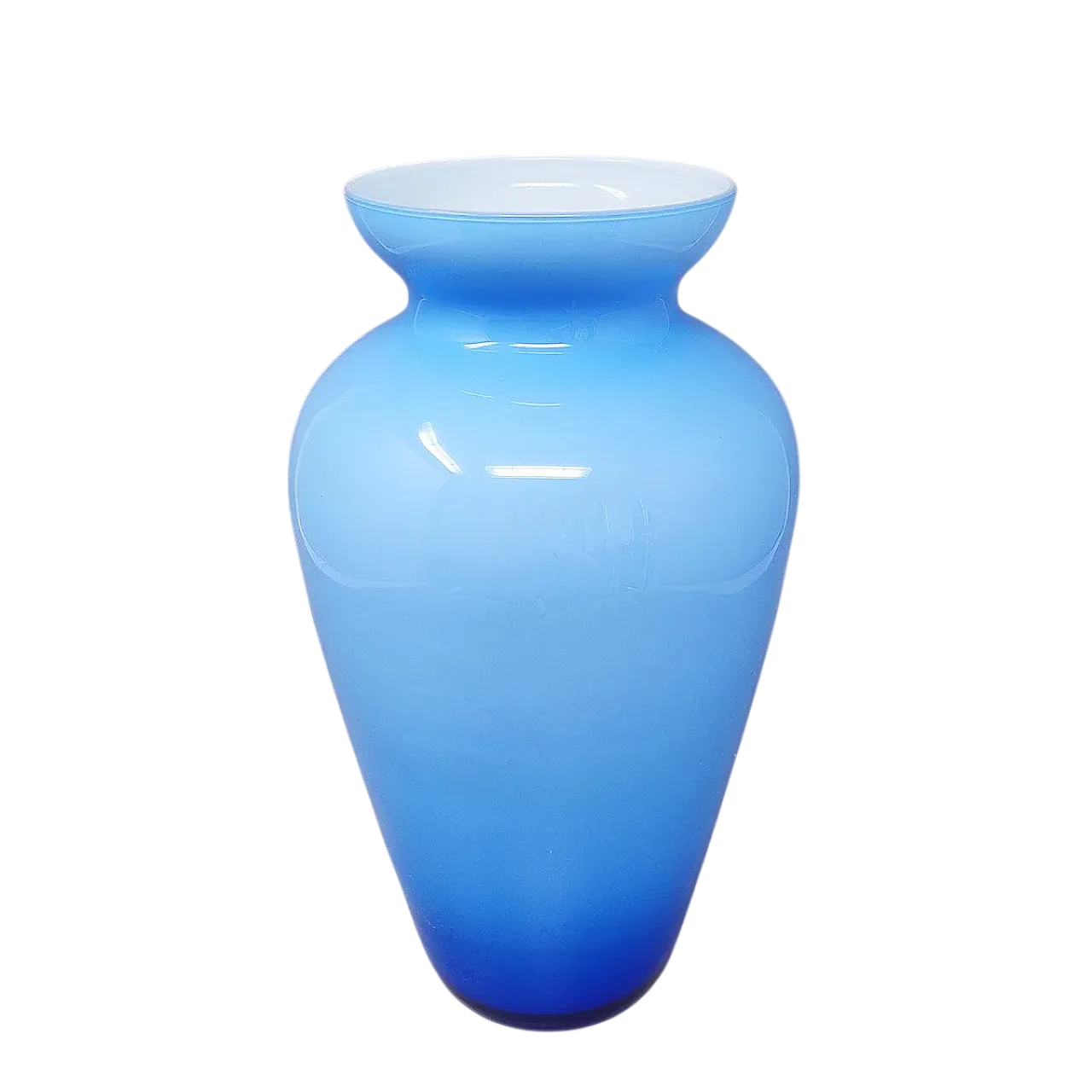 Blue jackated vase in Murano glass, 1960s 6