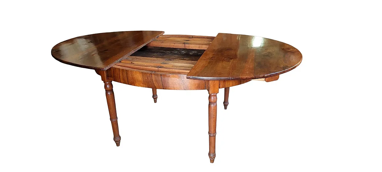 LARGE EXTENDABLE TABLE 3 METERS LUIGI FILIPPO 19TH CENTURY ANTIQUE WALNUT 3