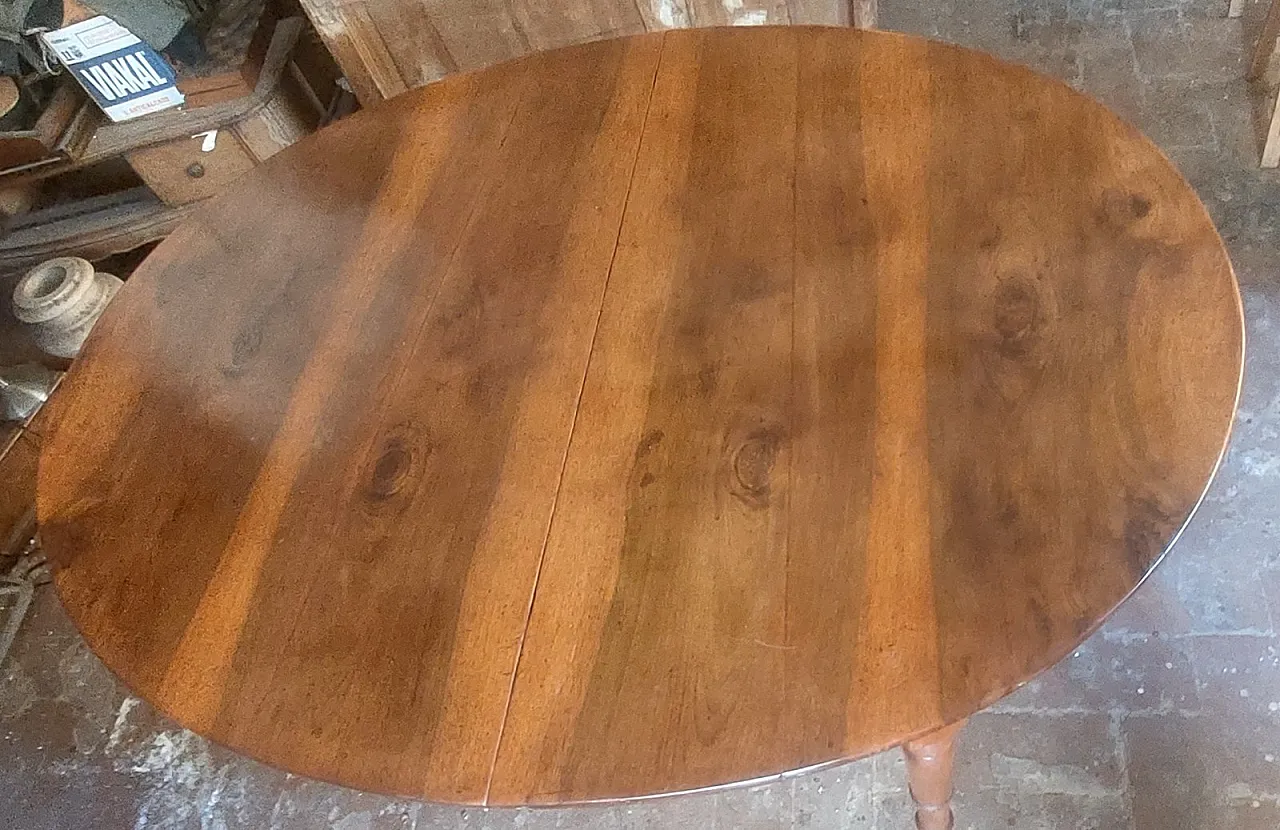 LARGE EXTENDABLE TABLE 3 METERS LUIGI FILIPPO 19TH CENTURY ANTIQUE WALNUT 4