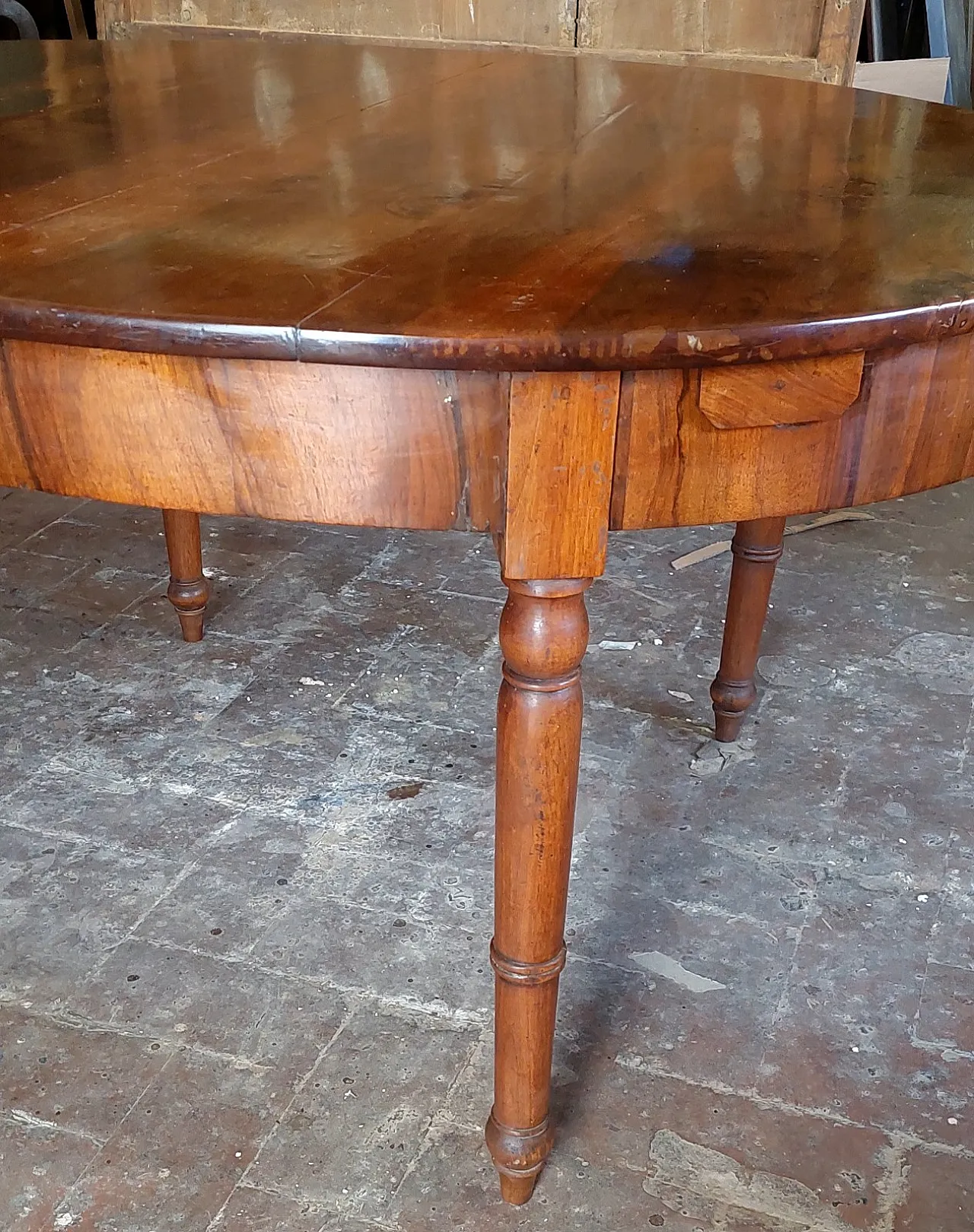 LARGE EXTENDABLE TABLE 3 METERS LUIGI FILIPPO 19TH CENTURY ANTIQUE WALNUT 5