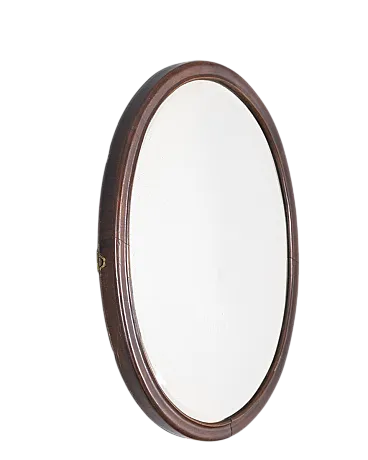 Specchio da parete in noce, anni '60