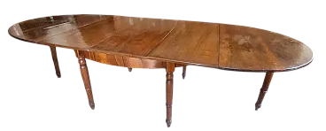 LARGE EXTENDABLE TABLE 3 METERS LUIGI FILIPPO 19TH CENTURY ANTIQUE WALNUT