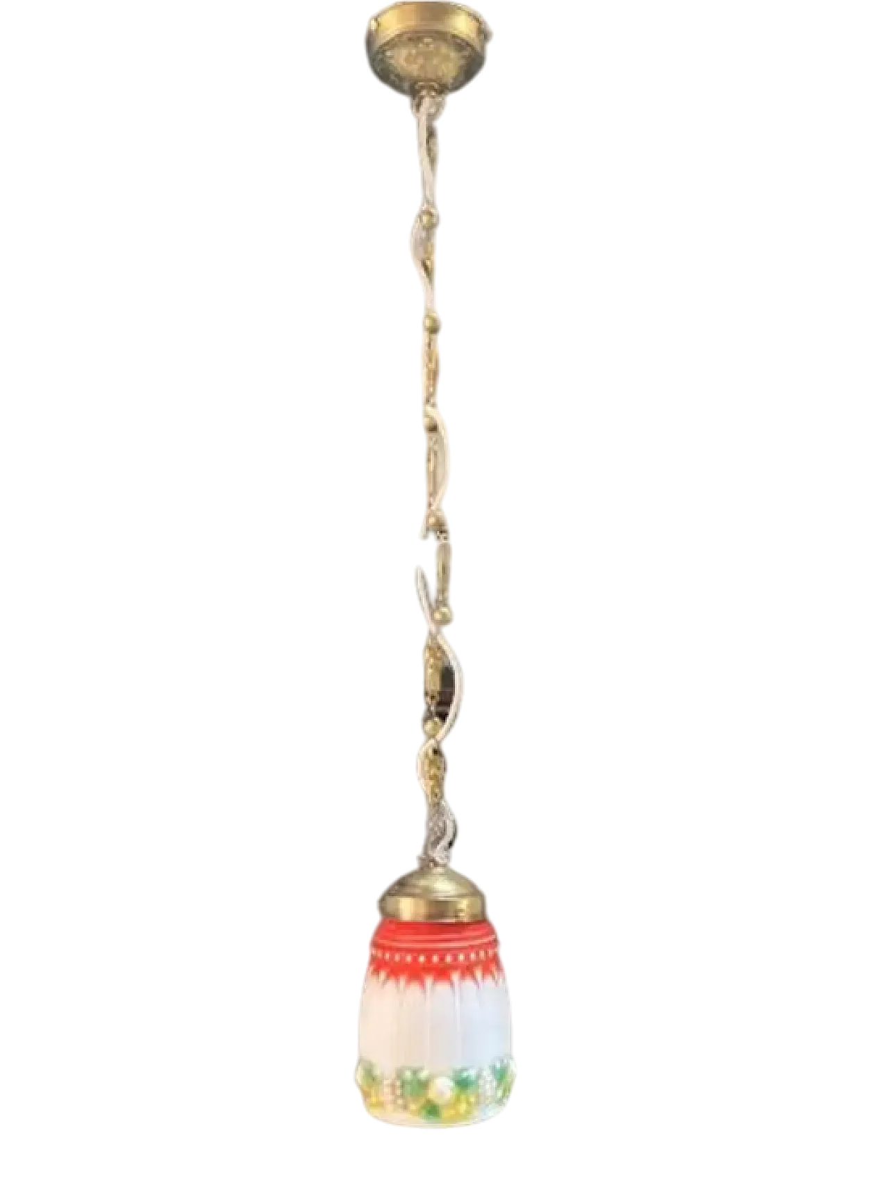 Lanterna di vetro Bisque Art Deco, anni '20 9