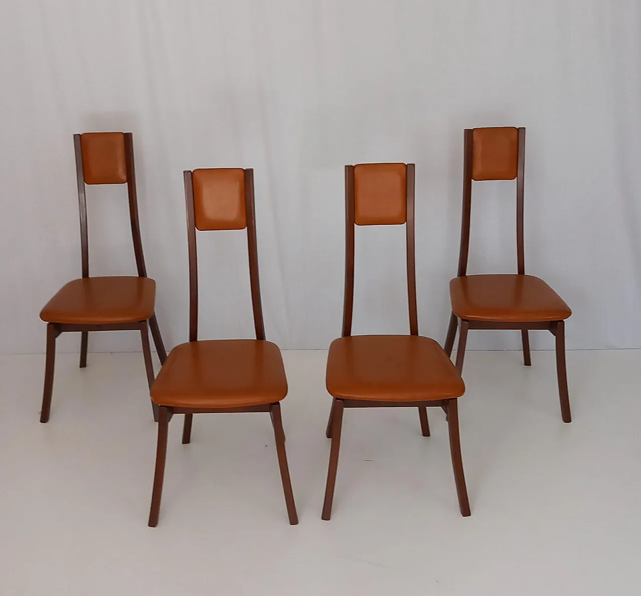 Four Programma S11 chairs by Mangiarotti for Sorgente del Mobile, 70s 1