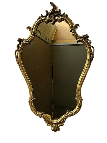 Louis XV style gilded wood mirror, 20th century