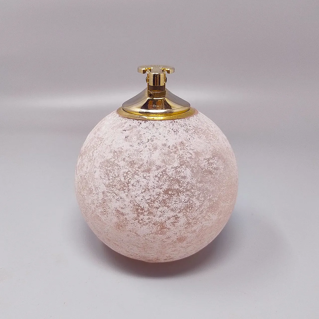 Table lighter in Murano frosted glass by Paolo Traversi, 1960s 3