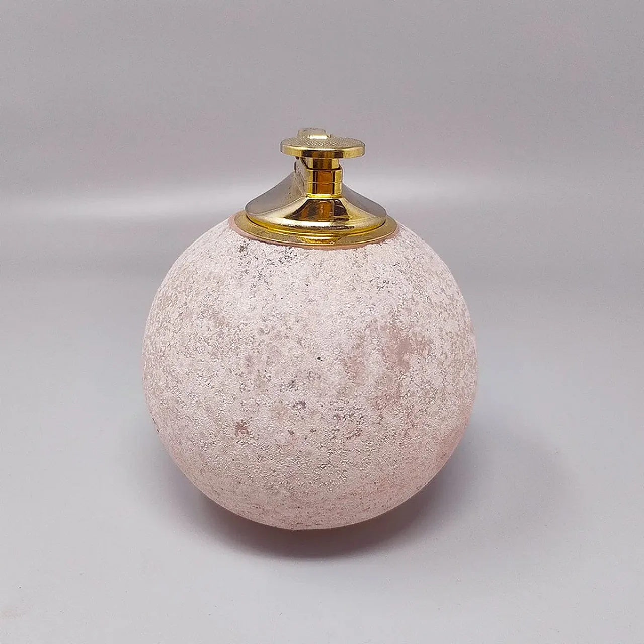 Table lighter in Murano frosted glass by Paolo Traversi, 1960s 4