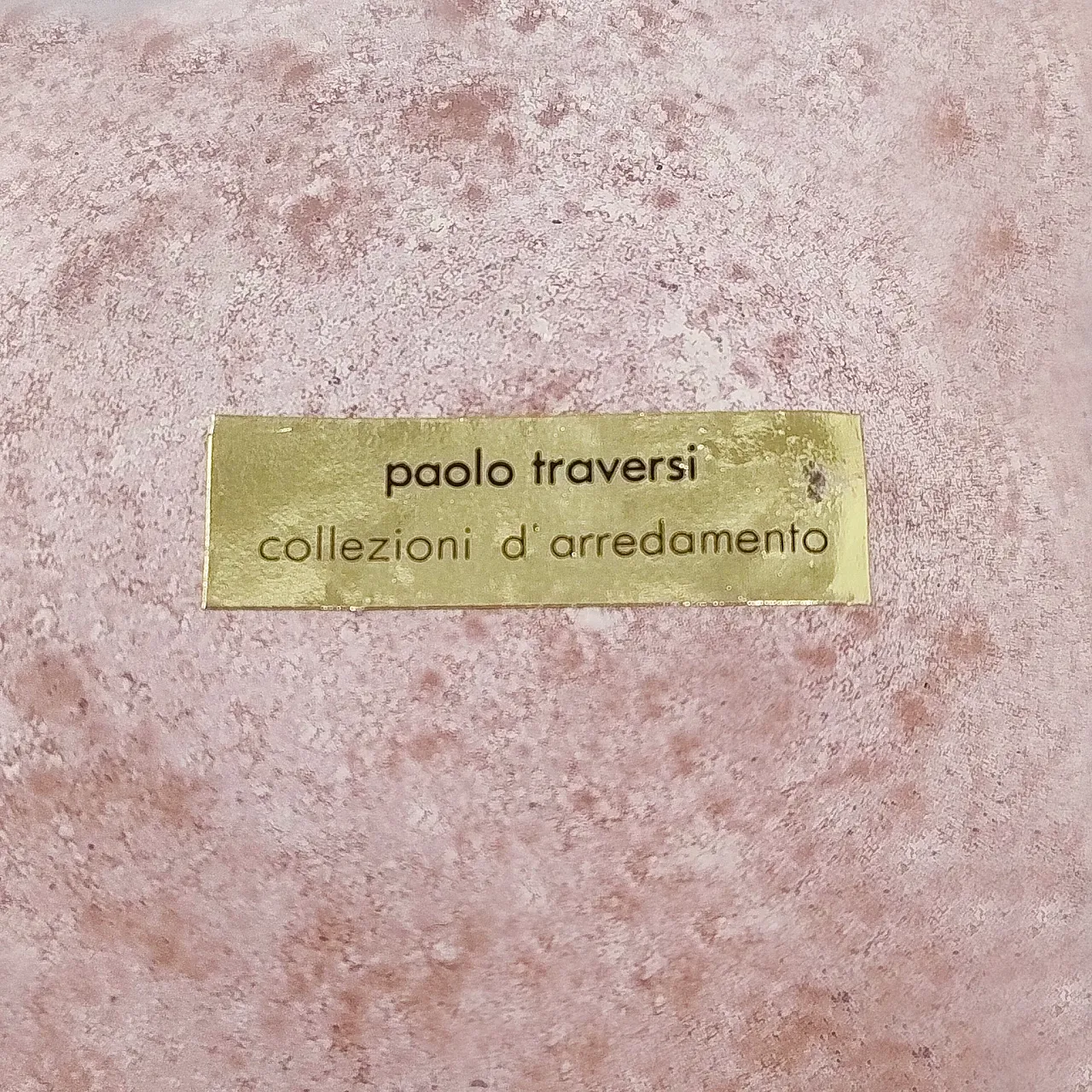 Table lighter in Murano frosted glass by Paolo Traversi, 1960s 5