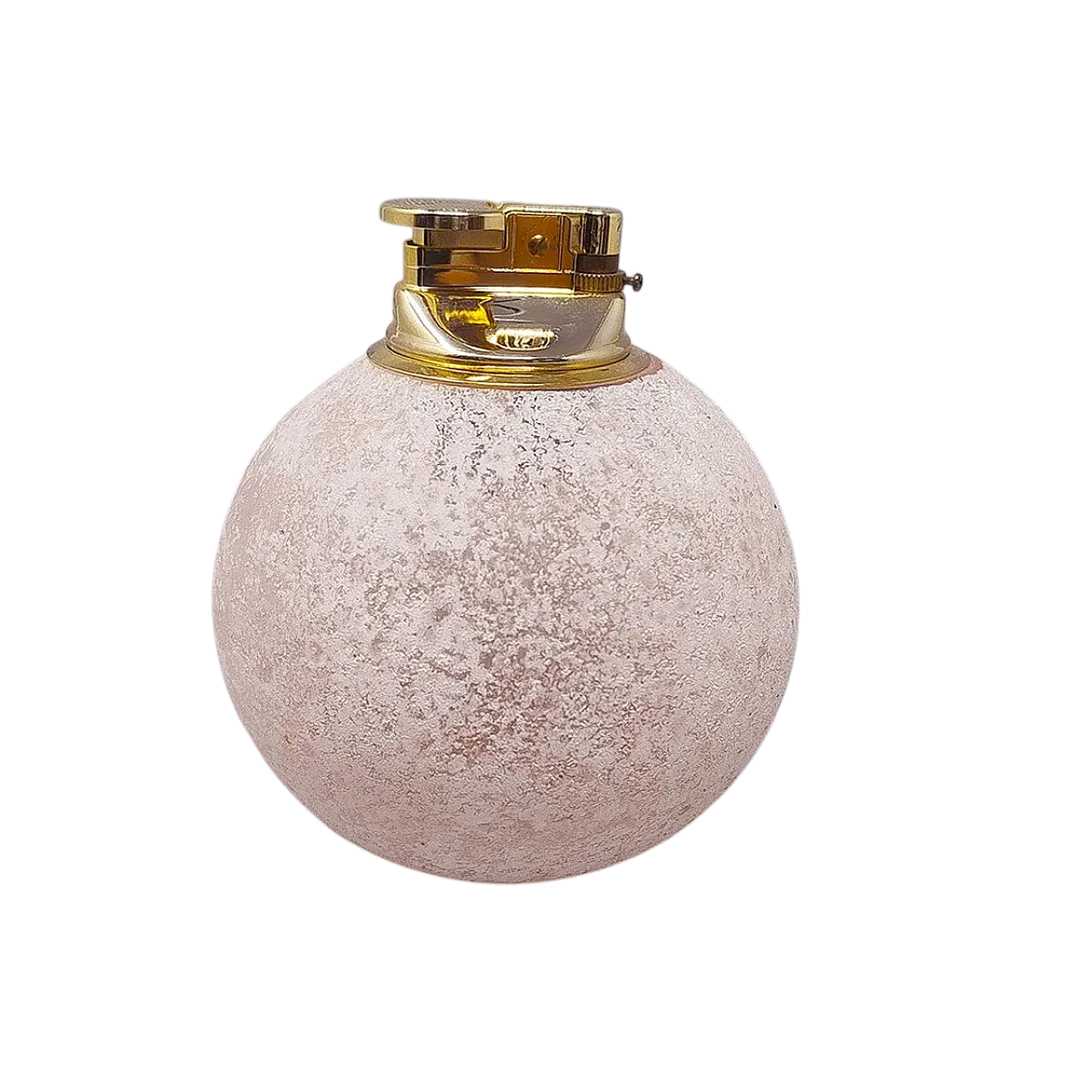 Table lighter in Murano frosted glass by Paolo Traversi, 1960s 6