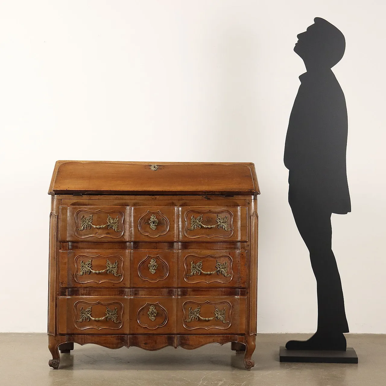 Ribalta Barocca in noce e abete con 7 cassetti, '700 3