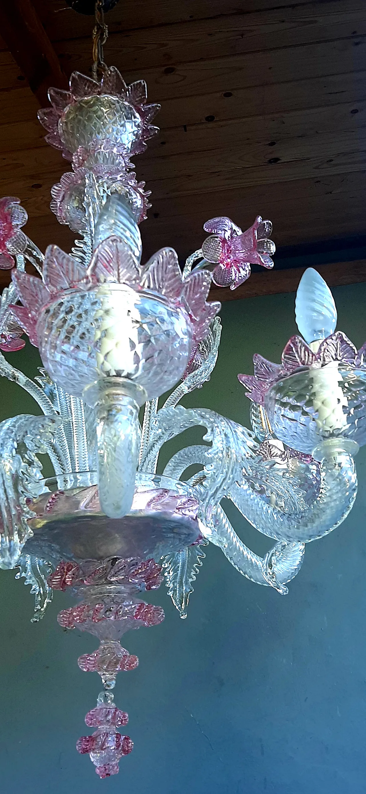 置物 Murano Italy Antique Crystal or Murano glass chandelier with a classic style: Cristalli