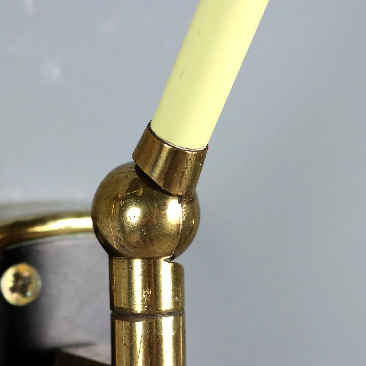 Pair of Stilnovo wall lamps in lacquered metal, 1950s 8