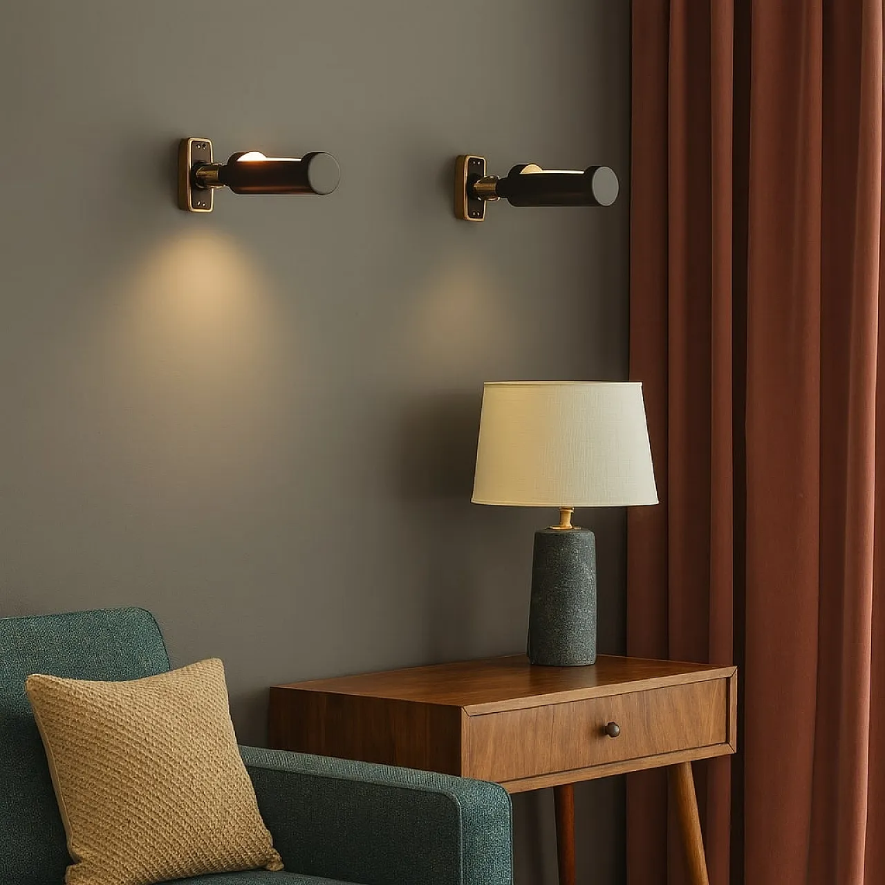 Stilnovo wall lamps, 1960s 2