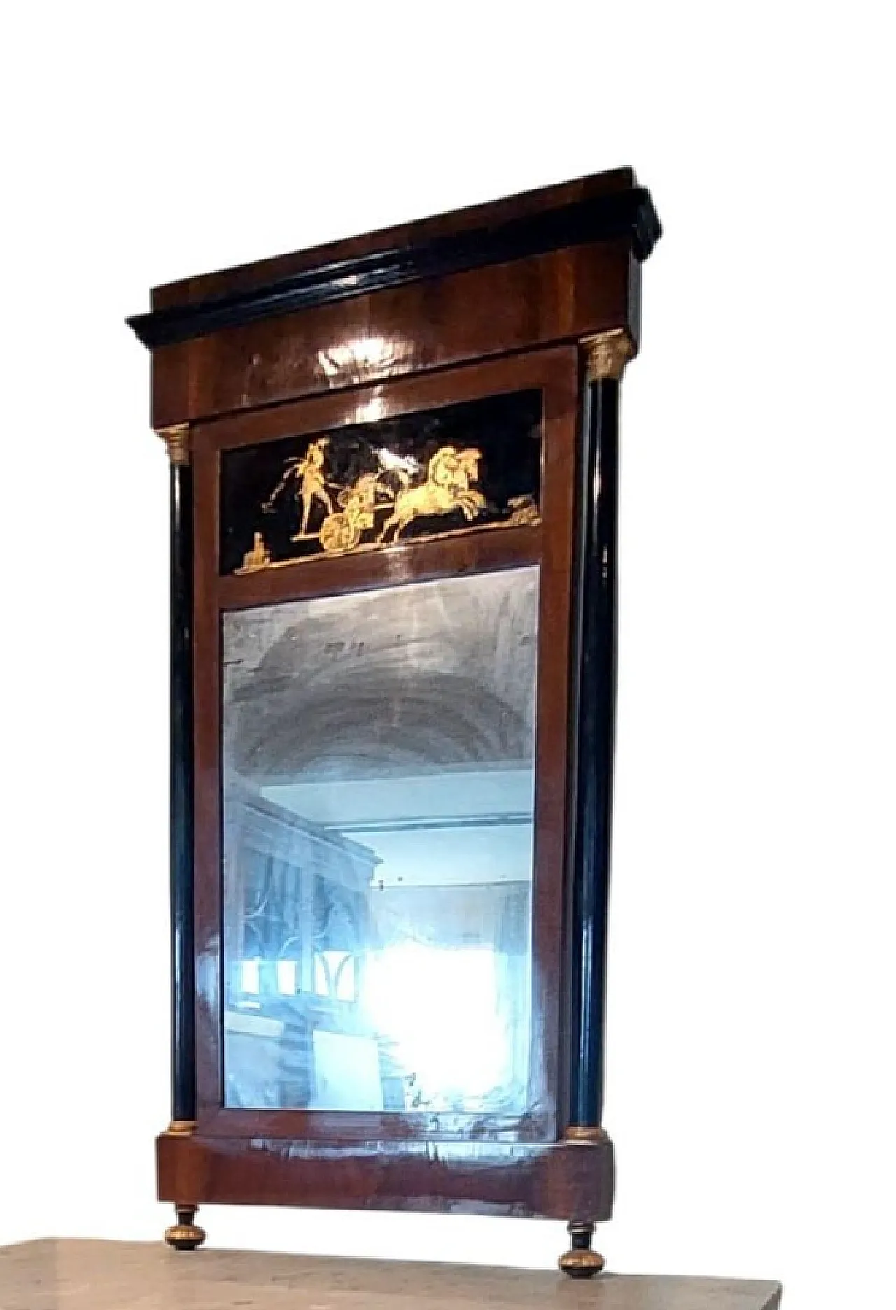 Cassettone Impero con specchiera, primi '800 3