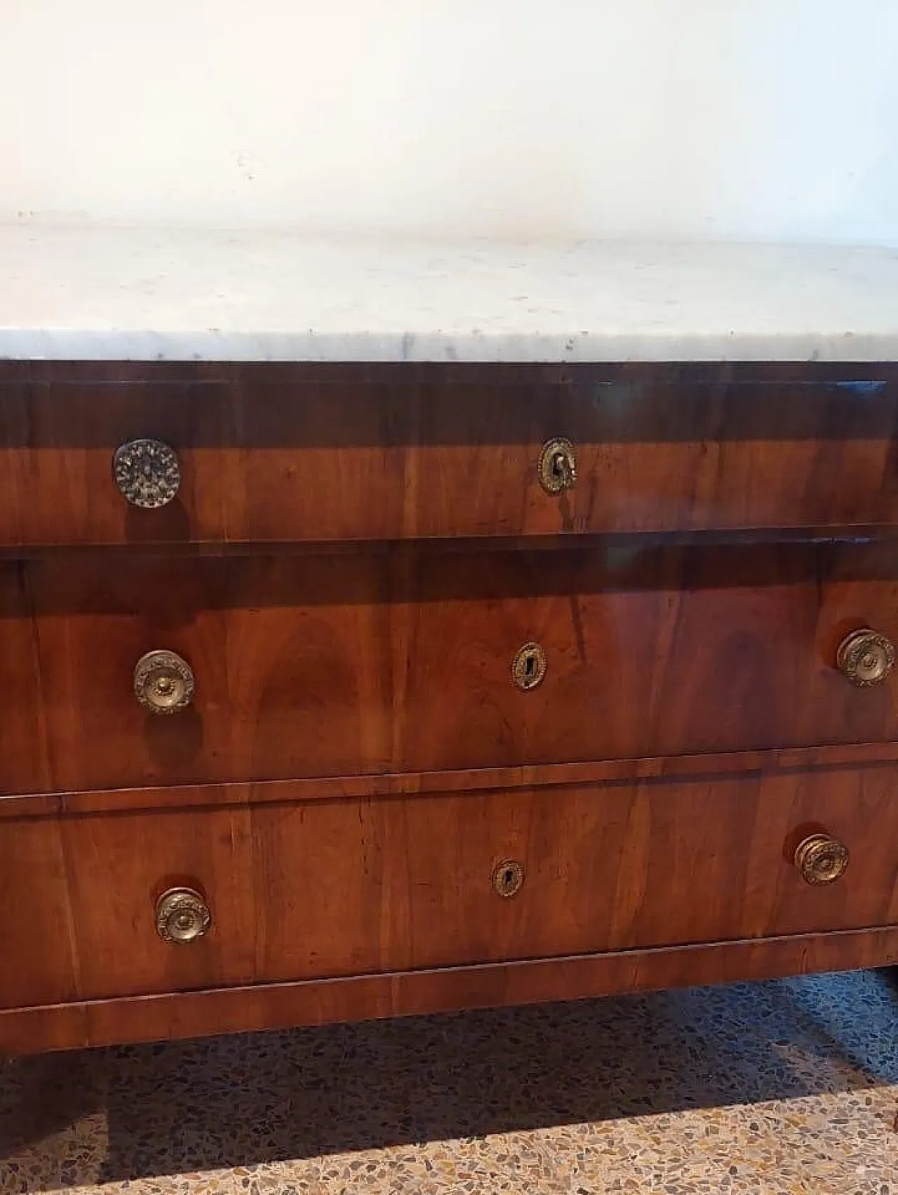 Cassettone Impero con specchiera, primi '800 6