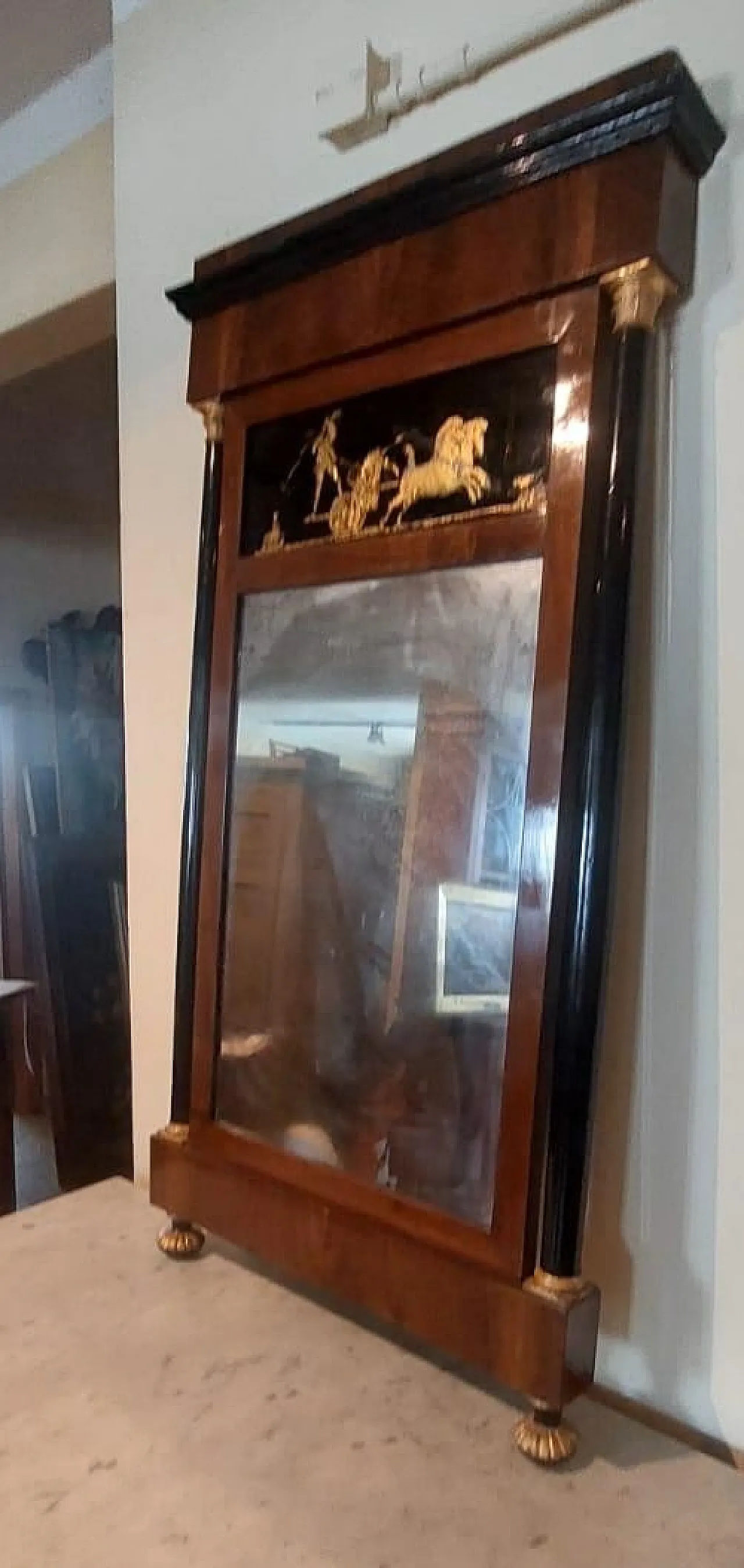 Cassettone Impero con specchiera, primi '800 11