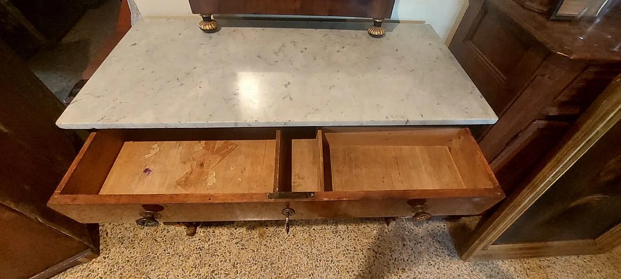 Cassettone Impero con specchiera, primi '800 16