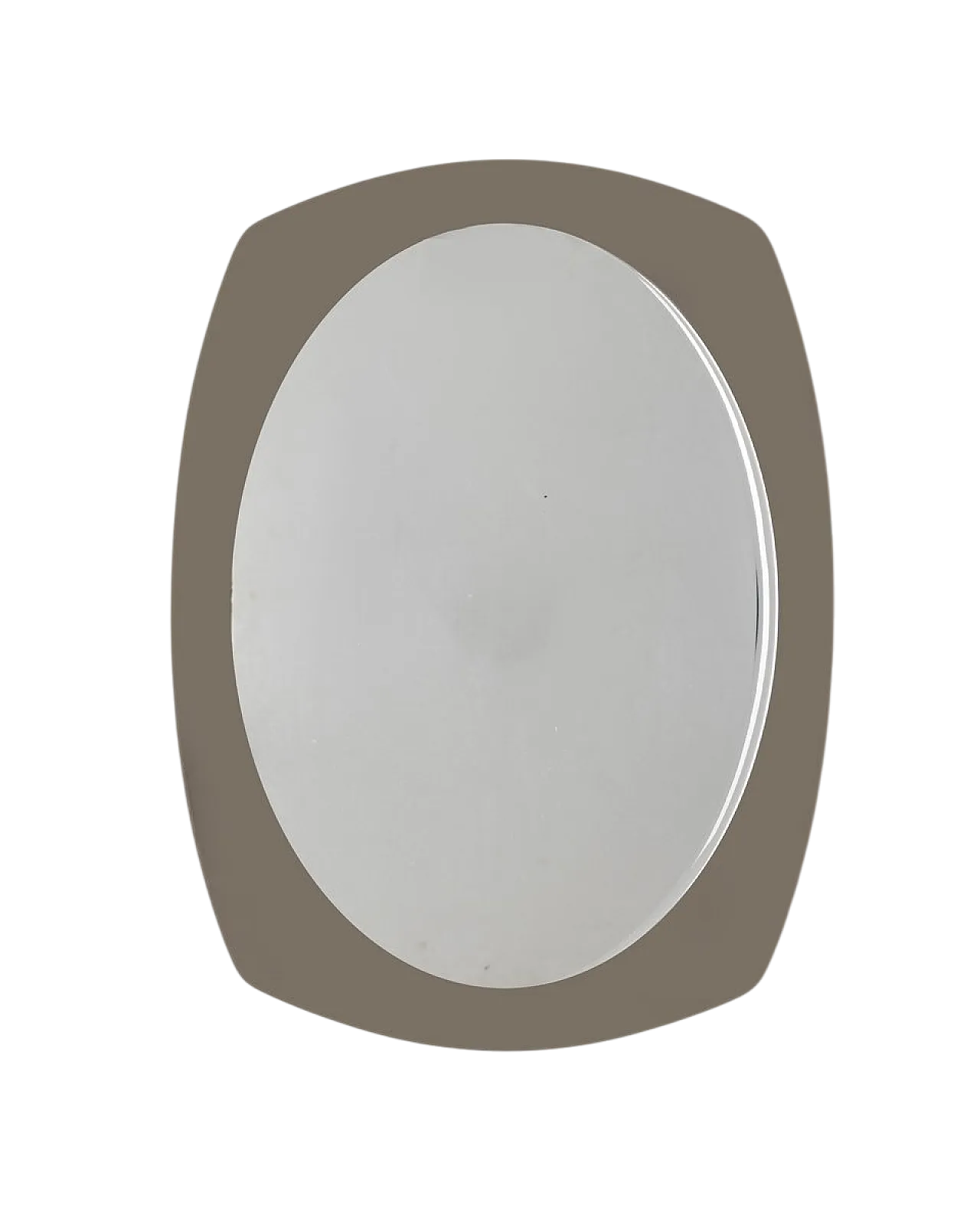 Wall mirror in grey smoked glass from Veca, 1970s 7