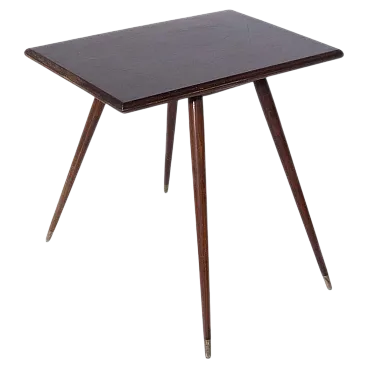 Tavolino con gambe in ottone, anni '50