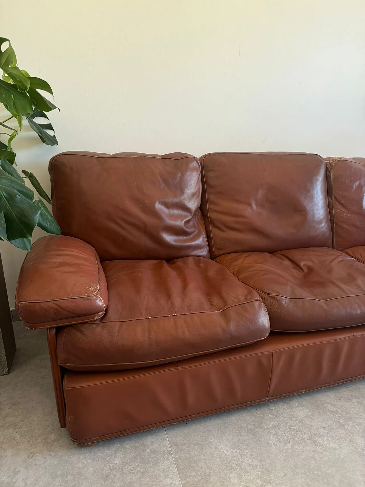 Divani in pelle di Poltrona Frau due e tre posti, anni '90 7