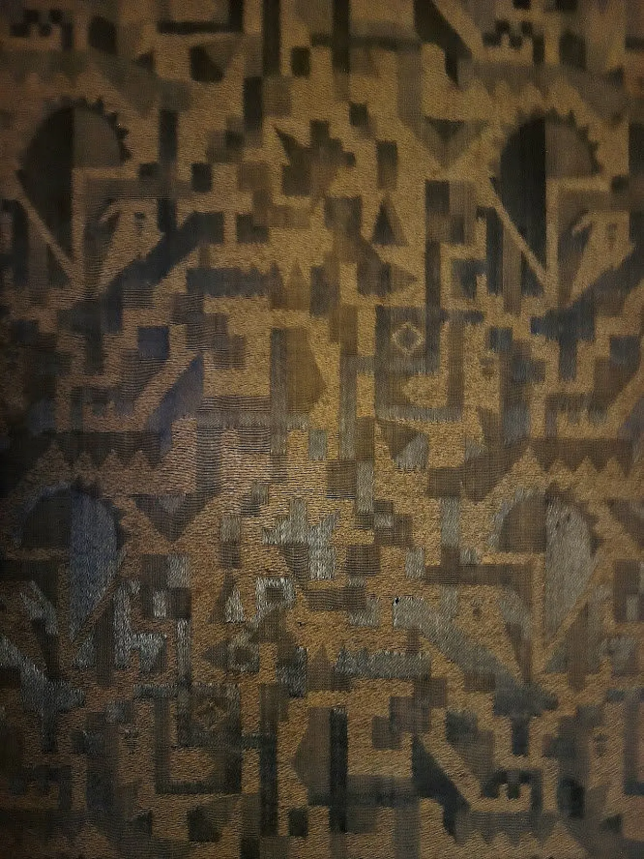 Pannello con tessuto futurista Deco, Italia, anni '30 2