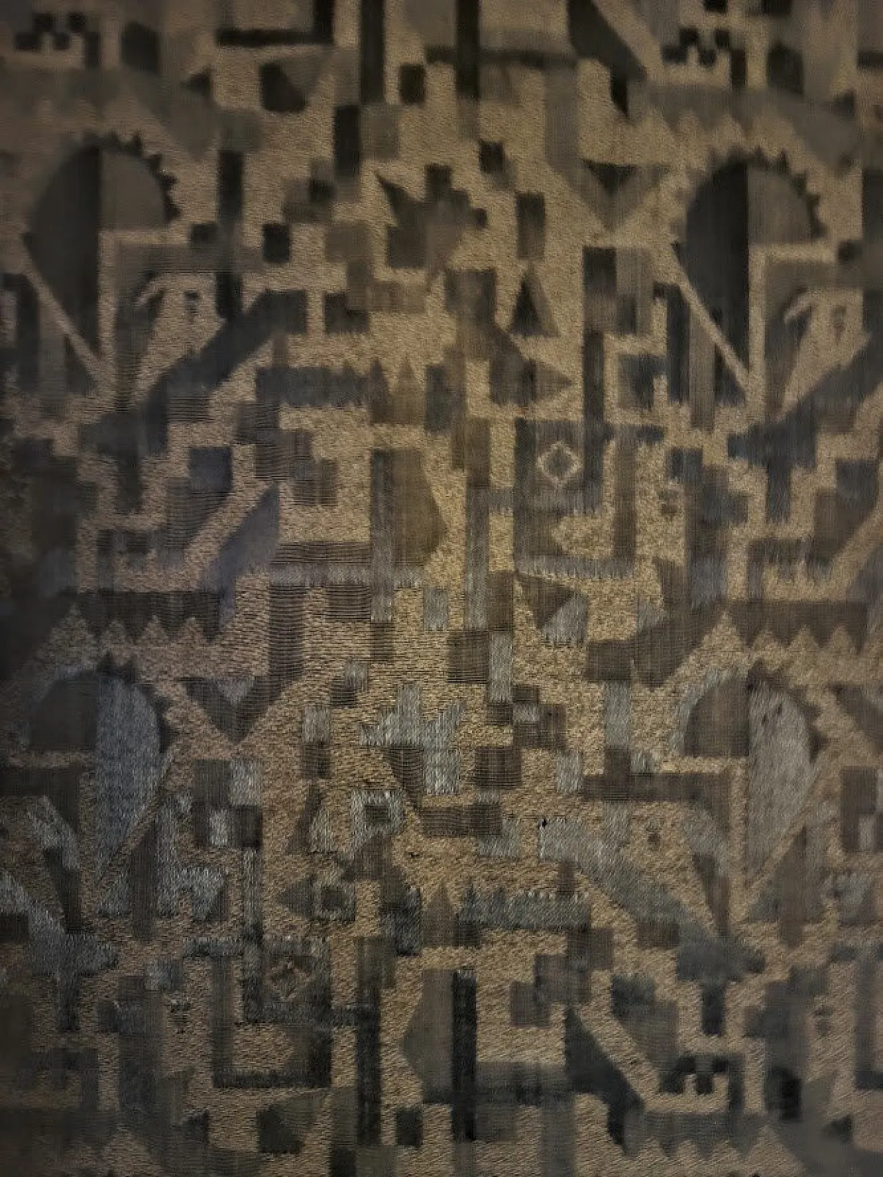 Pannello con tessuto futurista Deco, Italia, anni '30 3