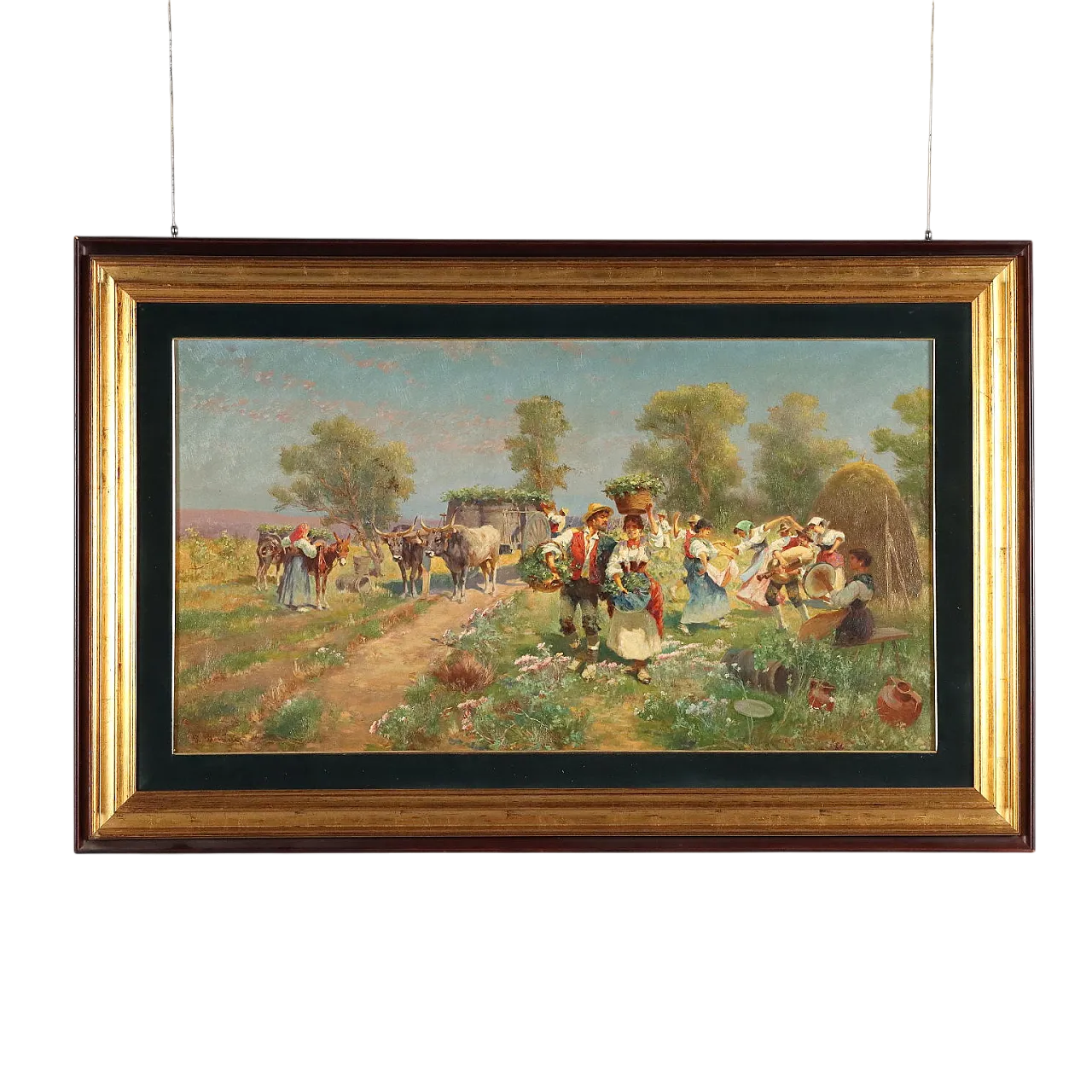 Countryside Glimpse, painting by Pietro Barucci, 19th century 11