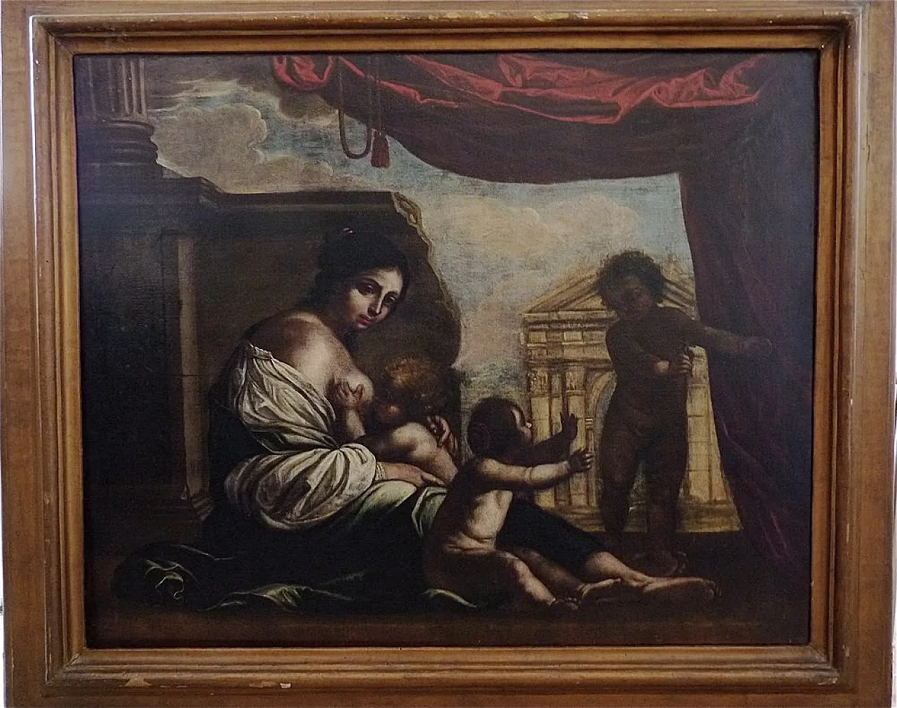 Carità romana nello stile di Francesco Furini, "17 ° secolo 9