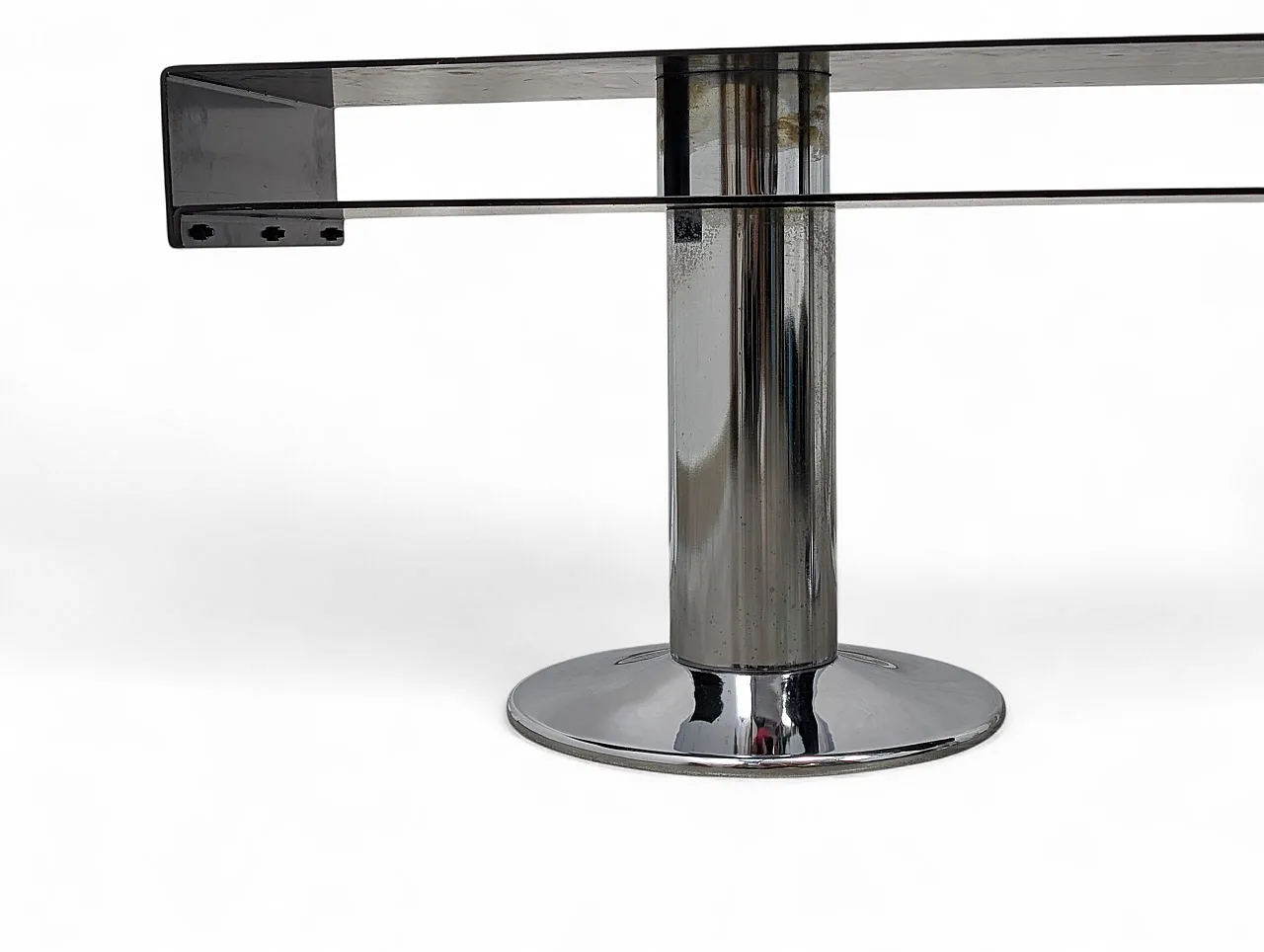 Consolle da ingresso in metallo cromato e verniciato anni 70 2