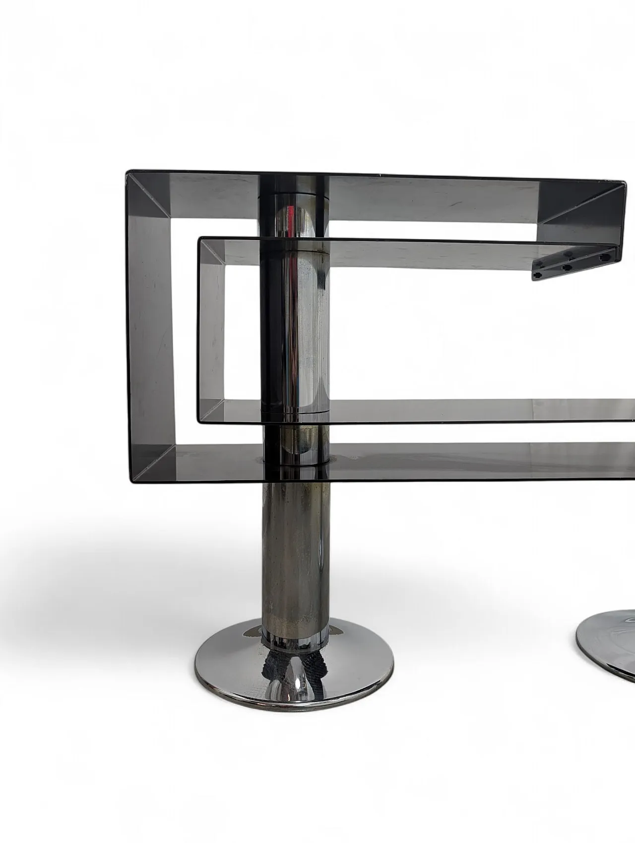 Consolle da ingresso in metallo cromato e verniciato anni 70 7