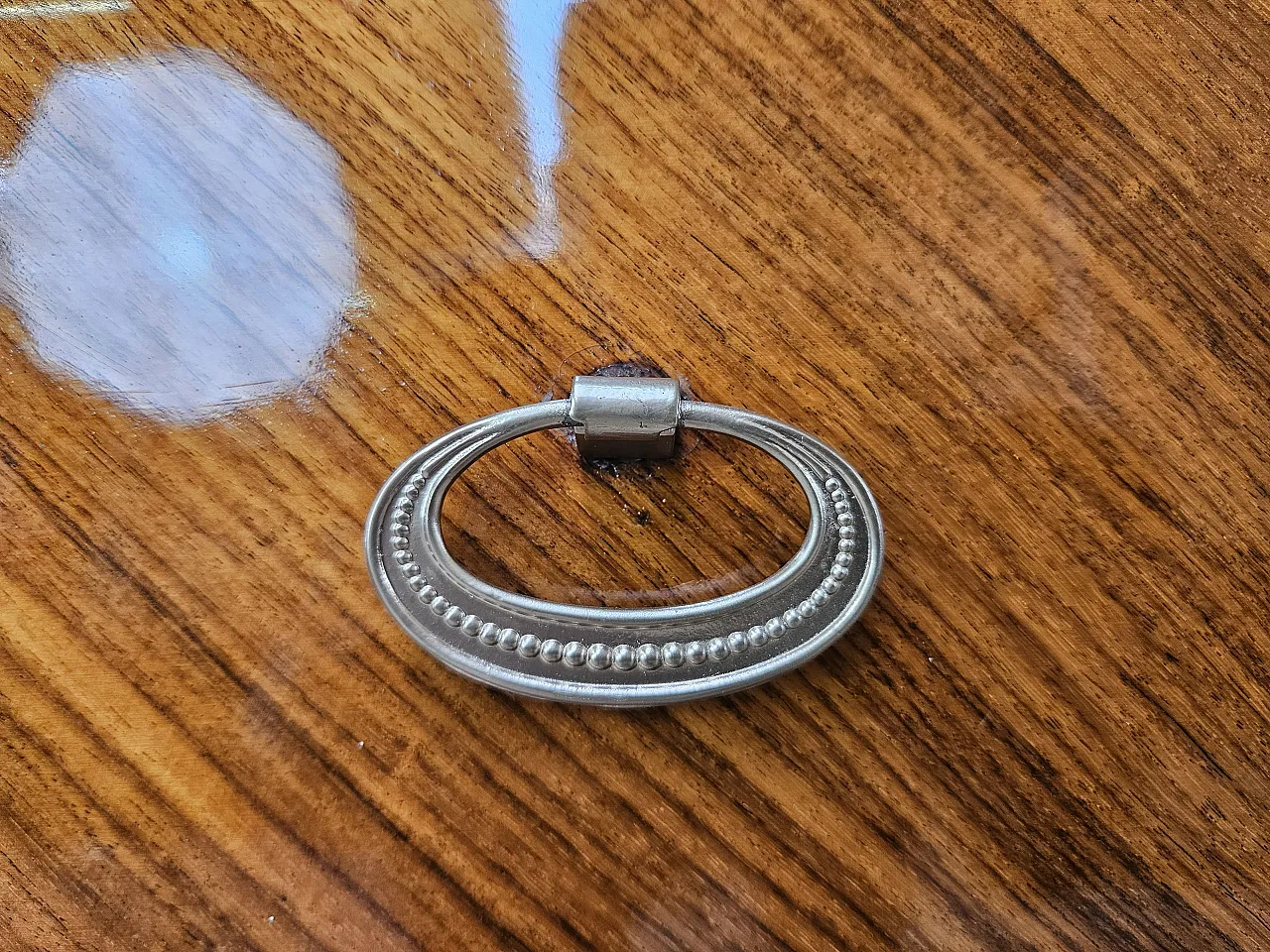 Mid Century drawer in mahogany and mirror, 1950s 9