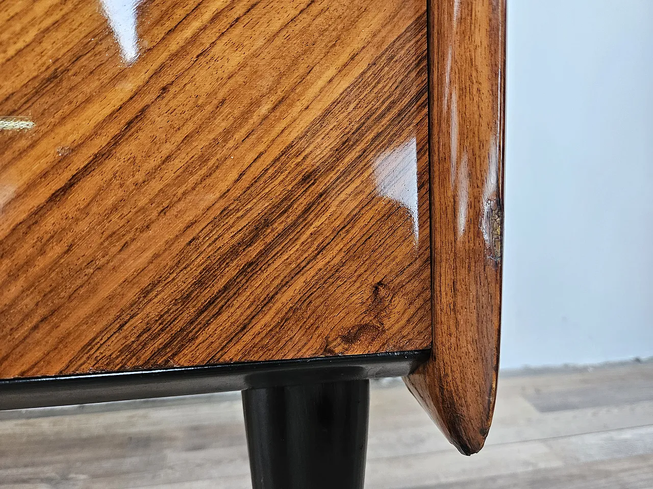 Mid Century drawer in mahogany and mirror, 1950s 25