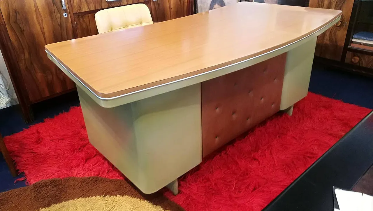 Scrivania metallo laccato di ANONIMA CASTELLI, Bologna Italy anni '50 10