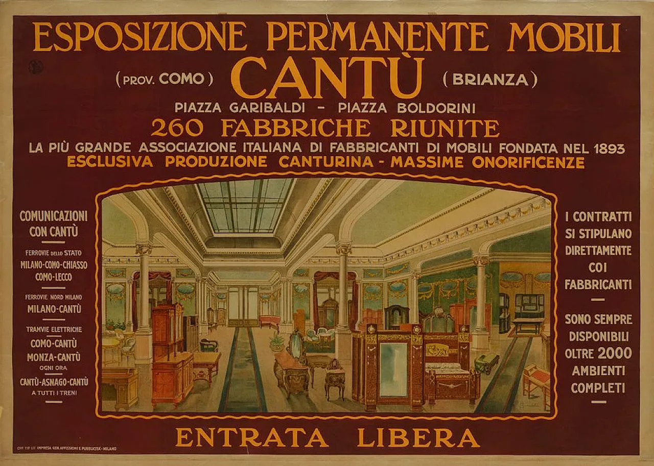 Credenza in legno e pergamena di La Permanente Mobili Cantù, anni '50 5