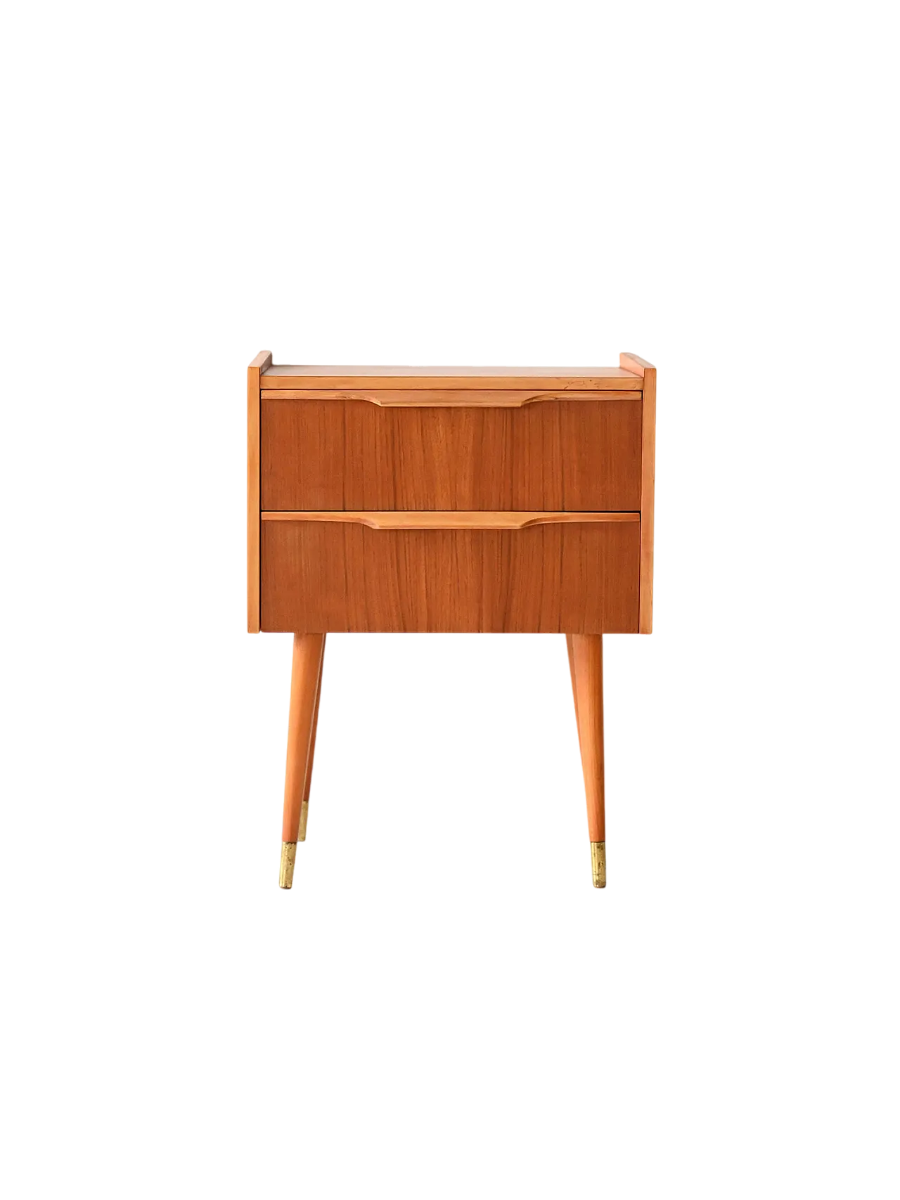 Scandinavian 1950s bedside table with brass details 9